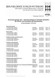 Einschulungstage bzw. 1. Berufsschultage im ... - BBS Rotenburg