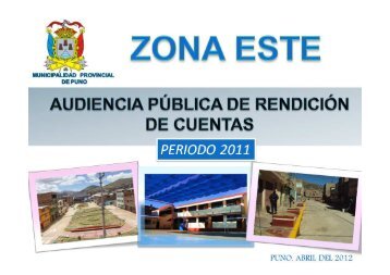 Zona Este - Municipalidad Provincial de Puno