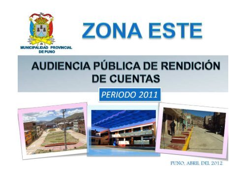 Zona Este - Municipalidad Provincial de Puno