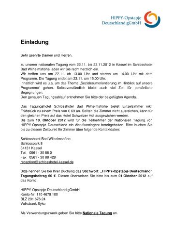 Einladung - Opstapje Deutschland eV