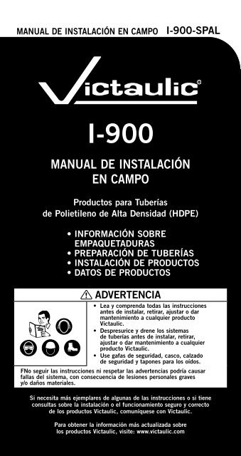 MANUAL DE INSTALACIÃƒÂ“N EN CAMPO - Victaulic