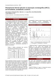 Planejamento fatorial aplicado na separaÃƒÂ§ÃƒÂ£o cromatogrÃƒÂ¡fica ... - SBQ