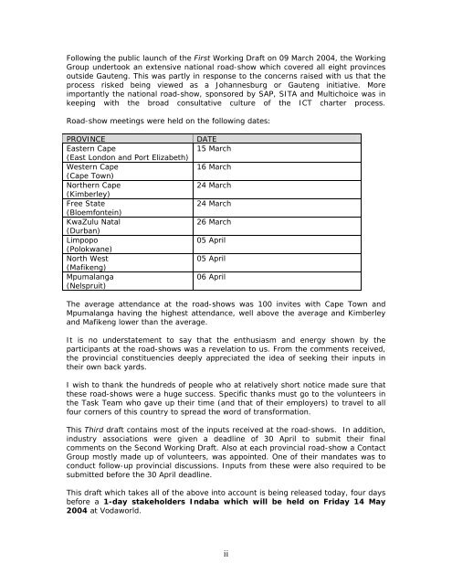 THE ICT CHARTER