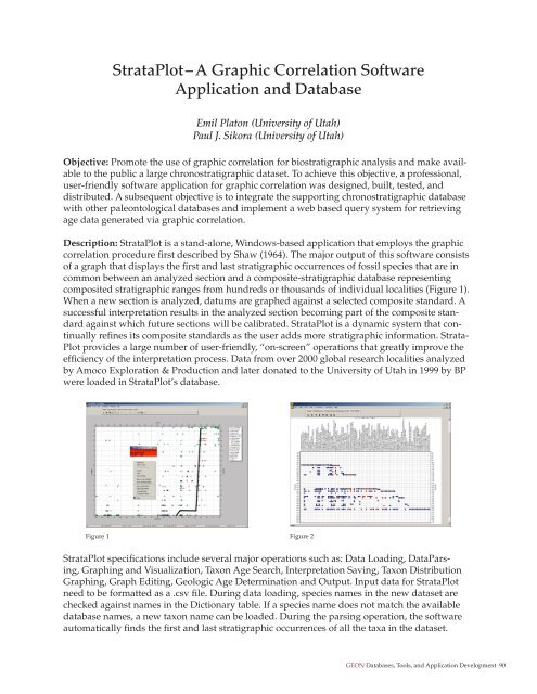 StrataPlot â A Graphic Correlation Software Application and ... - Geon