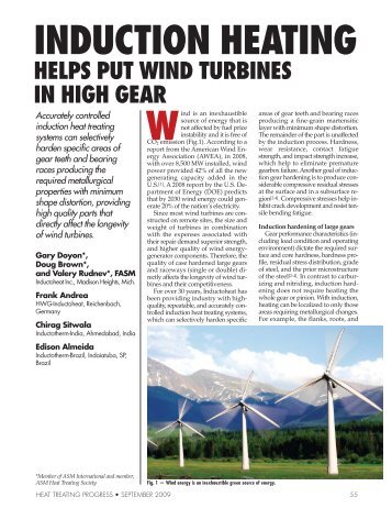 Induction Heating Helps Put Wind Turbines in ... - Inductoheat, Inc.