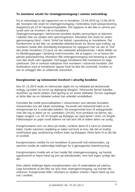 Elsikkerhet nr. 79 - Direktoratet for samfunnssikkerhet og beredskap