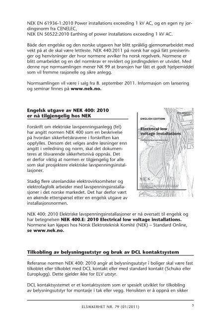 Elsikkerhet nr. 79 - Direktoratet for samfunnssikkerhet og beredskap