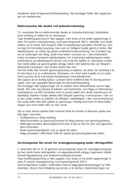 Elsikkerhet nr. 79 - Direktoratet for samfunnssikkerhet og beredskap