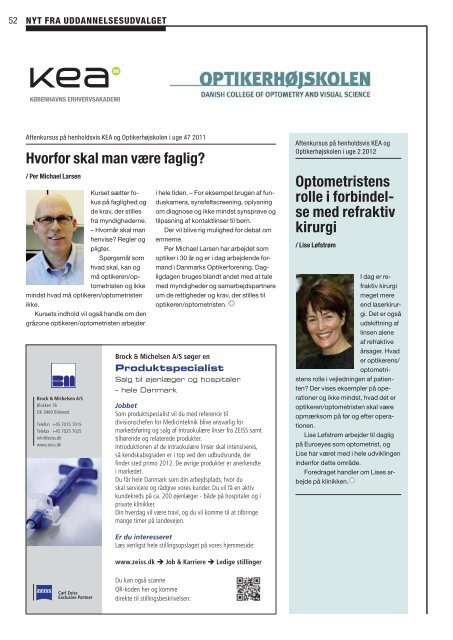 Danmarks Optikerforening November 2011 Nr. 6