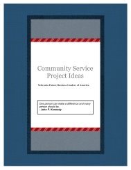 Community Service Project Ideas - Nebraska FBLA