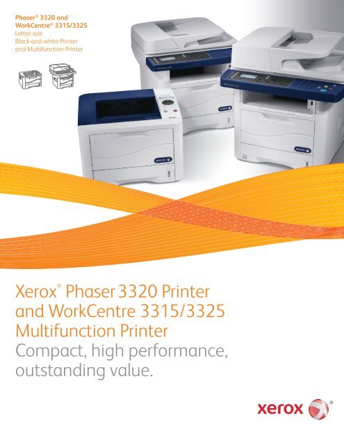 Xerox Phaser 3320 and WorkCentre 3315/3325 MFPs