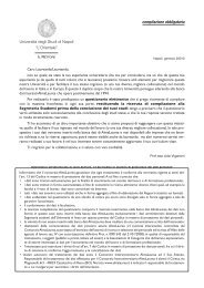 Lettera del Rettore per AlmaLaurea - UniversitÃ  degli studi di Napoli ...