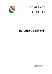 Baureglement Alpthal - Ortsplanung