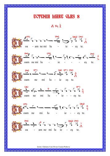 Dosar Sfanta Liturghie, glas - Manastirea Crasna