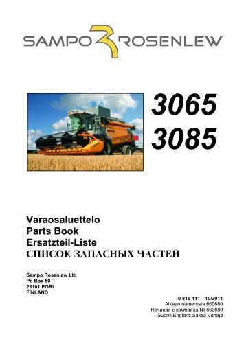 Varaosaluettelo Parts Book Ersatzteil-Liste ... - Sampo-Rosenlew