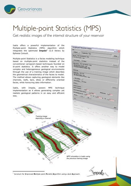 Isatis Multiple-point Statistics (MPS) - Geovariances