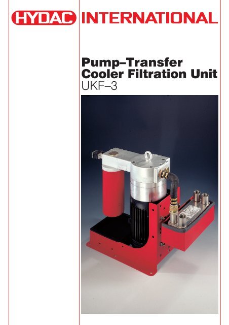 Pump-Transfer Cooler Filtration Unit