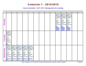 ACCT 2017, Management Accounting ... - UWI St. Augustine