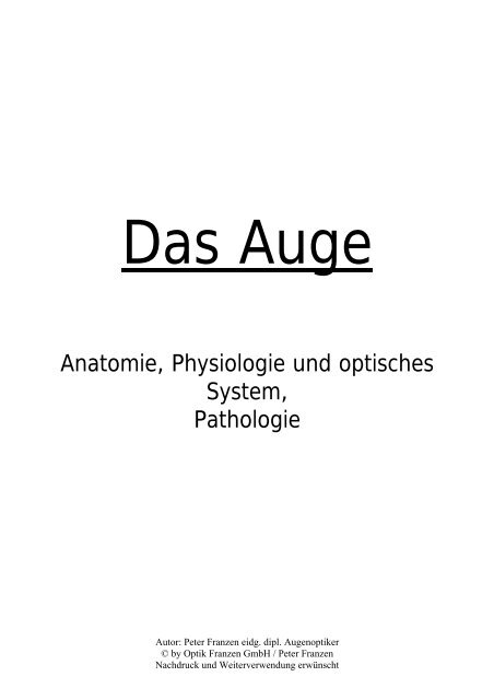 1. Anatomie - Optik Franzen - franzen.ch