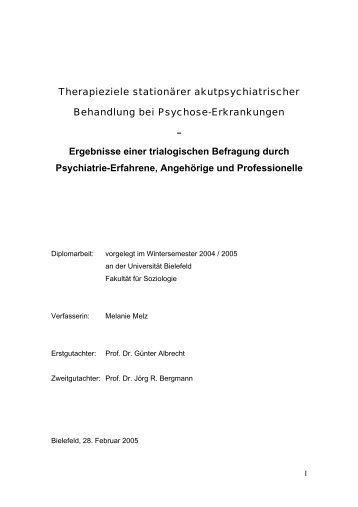Ergebnisse einer trialogischen Befragung - Trialog Bielefeld