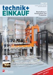 Ausgabe 4 / 2012 - technik + EINKAUF