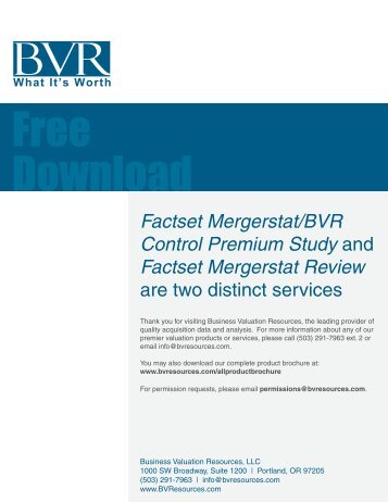 Read about the differences - BVMarketData