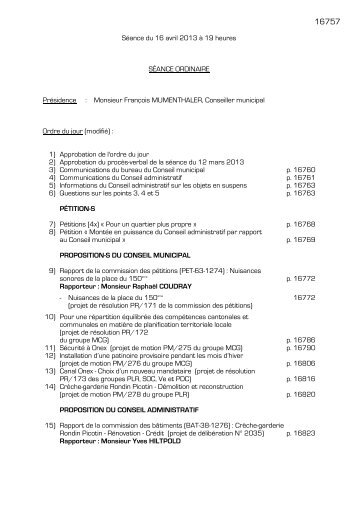 ProcÃ¨s-verbal du 16 avril 2013 (PDF - 780.51 Ko) - Onex