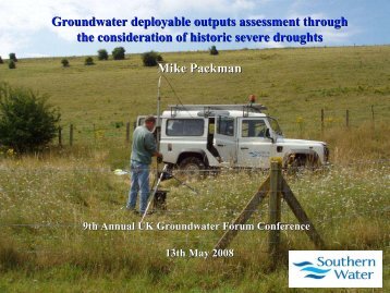 Groundwater deployable output assessment through the ...