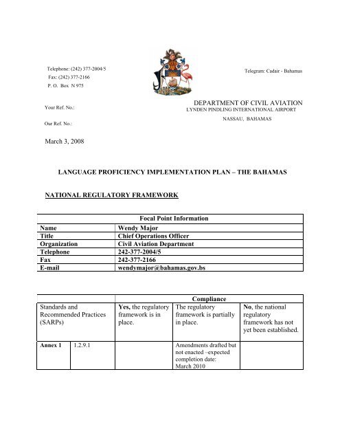 DEPARTMENT OF CIVIL AVIATION March 3 ... - ICAO Public Maps