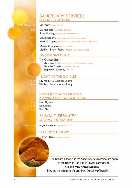 bulletin - Peachtree Presbyterian Church