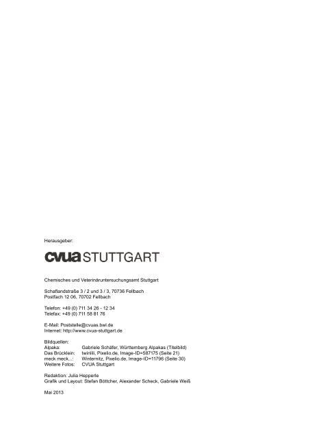 Managementbericht 2012 - CVUA Stuttgart