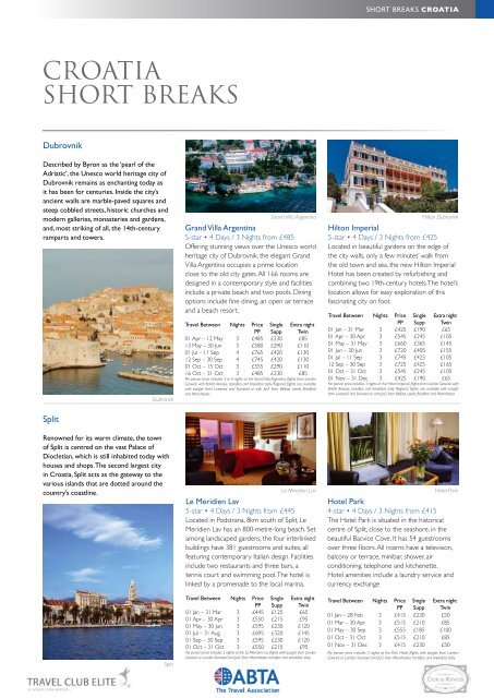 Cox & Kings Europe 2013 Brochure - Travel Club Elite
