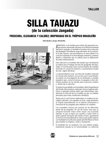 Taller Silla TAUAZU - Revista El Mueble y La Madera