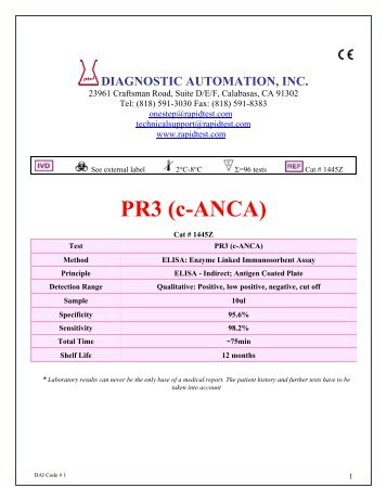 PR3 (c-ANCA) - ELISA kits