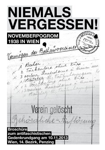 Niemals vergesseN! - Rundgang im Gedenken an das November ...