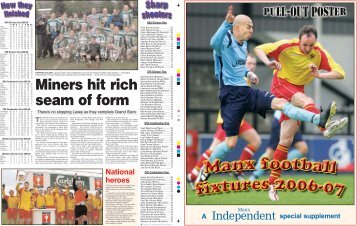 Manx Football fixture front & back page pair.qxd - Isle of Man Today