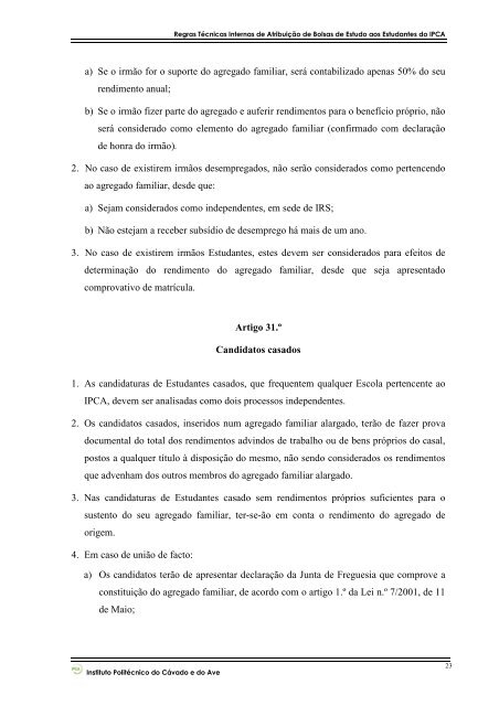 REGRAS TÉCNICAS INTERNAS PARA ATRIBUIÇÃO ... - SAS - IPCA