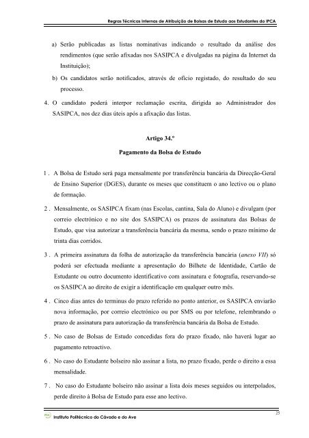 REGRAS TÉCNICAS INTERNAS PARA ATRIBUIÇÃO ... - SAS - IPCA