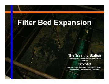 Filter Bed Expansion The Training Station