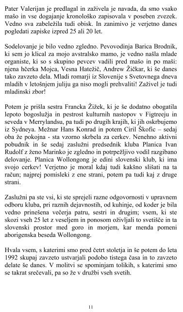 Srebrni Jubilej, V Zavetju Vseh Svetnikov Silver ... - Glas Slovenije