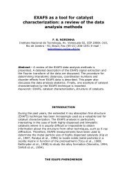 EXAFS as a tool for catalyst characterization: a review of the ... - INT