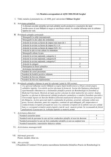 Raportul de activitate pentru anul 2012