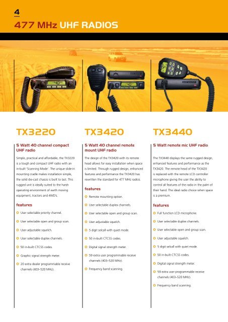 Land communication range - Truckline