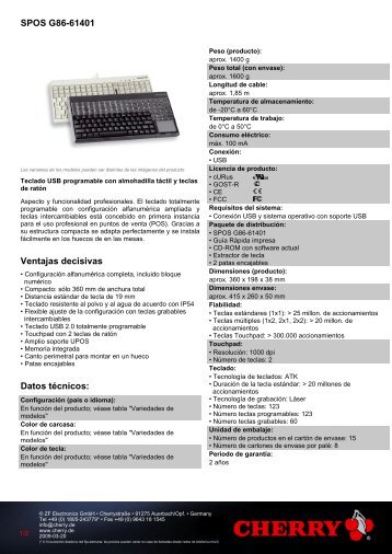 Manual pdf Cherry G86-61401ESADAA