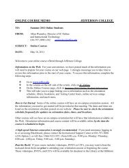 INTEROFFICE MEMORANDUM - Jefferson College