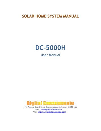 Dc5000h User-Manual - Digital Consummate