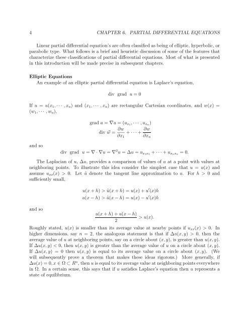 Chapter 6 Partial Differential Equations