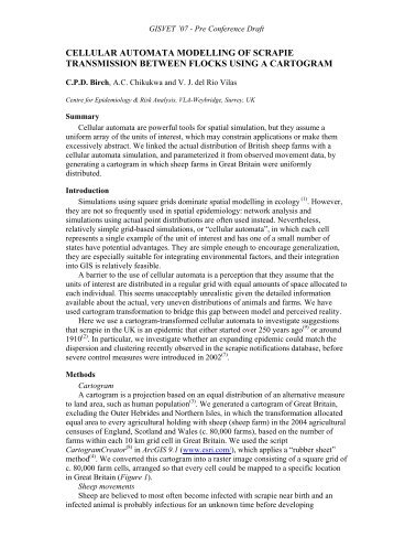 a cellular automata approach to modelling infectious disease ...