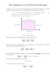 Wave equation in 2 Spatial Dimensions