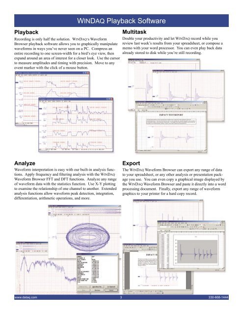 WinDaq Data Acquisition and Playback Software - DATAQ Instruments